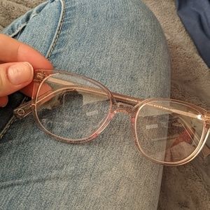 Warby Parker glasses. No prescription lense